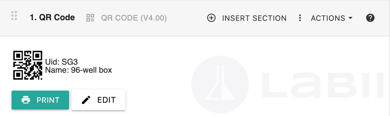 Storage barcode printing